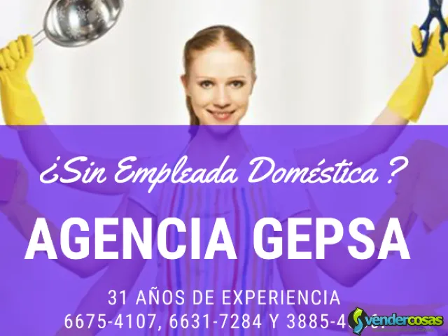 Agencia de Empleadas Domésticas GEPSA, 31 años experiencia - Ciudad de Guatemala - Vender Cosas_id25008-1