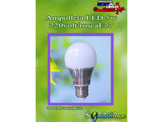 Ampolleta led 5w/220v luz fria/luzcalida /al 1