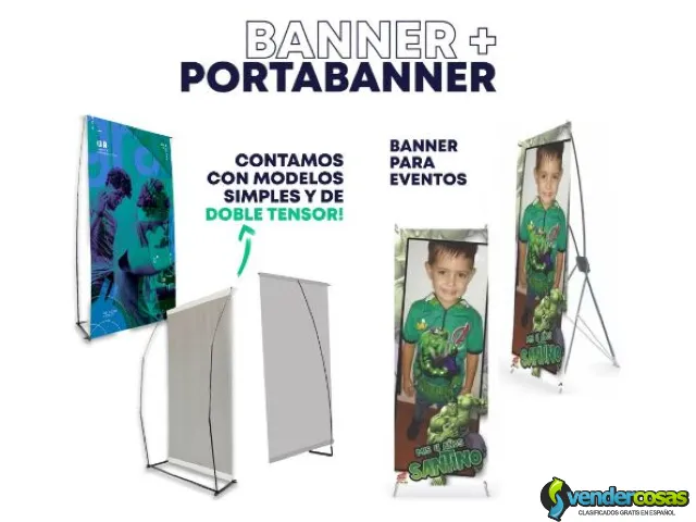 Banner De 90x190 + Porta Banner  - San Miguel, Buenos Aires - Vender Cosas_id25157-1