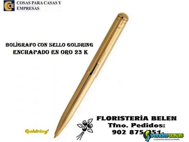 Bolígrafos con sello goldring,calidad. 2