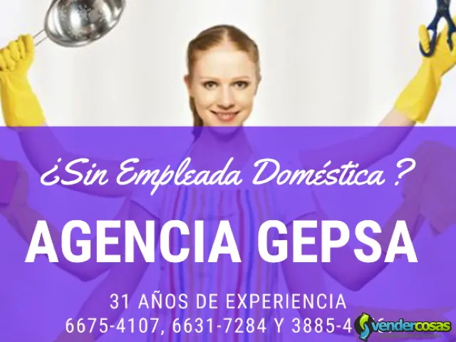 ¿Buscando Ayuda Doméstica? Agencia GEPSA, 31 años - Guatemala - Vender Cosas_id25021-1