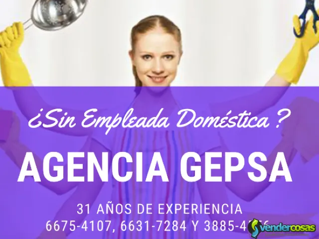 ¿Buscando Empleada Doméstica? GEPSA, 31 años de experiencia - Guatemala - Vender Cosas_id25114-1