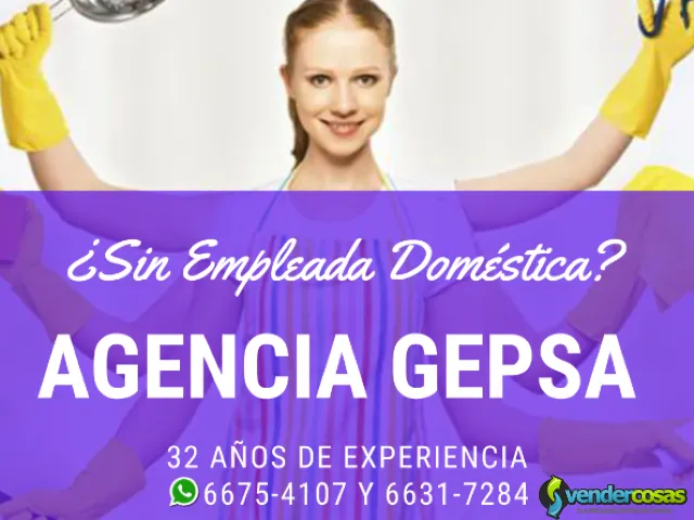 ¿Buscando personal doméstico? 32 años, Agencia GEPSA - Ciudad de Guatemala - Vender Cosas_id25355-1