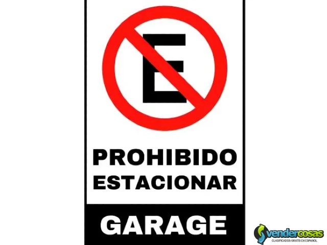 Cartel Prohibido Estacionar Personalizable - San Miguel, Buenos Aires - Vender Cosas_id25192-1