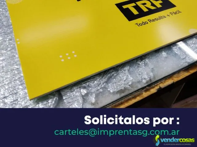 Carteles en Vinilo Impreso sobre PVC - San Miguel - Vender Cosas_id25958-1