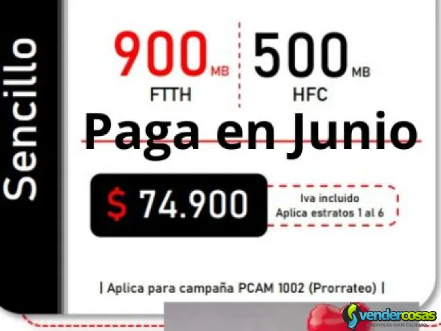 Claro internet 900 megas paga en junio  - Piedecuesta, Santander - Vender Cosas_id25688-1