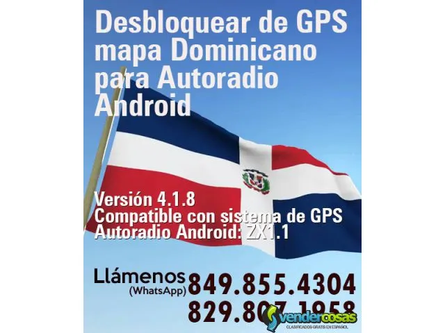 Desbloquear de gps mapa dominicano para autoradio  1