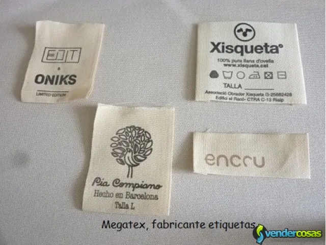 Etiquetas ecológicas en algodón estampadas 2