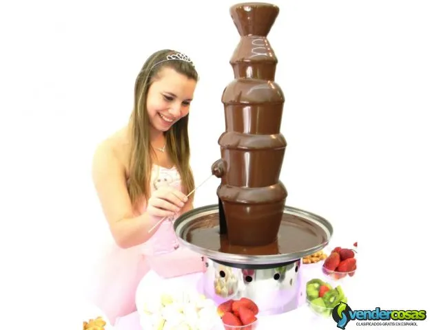Fuente de chocolate venta 5 pisos candy para mesa dulce 4