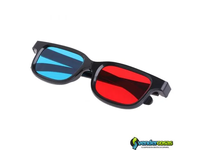 Gafas 3d anaglifas lente rojo y azul 3