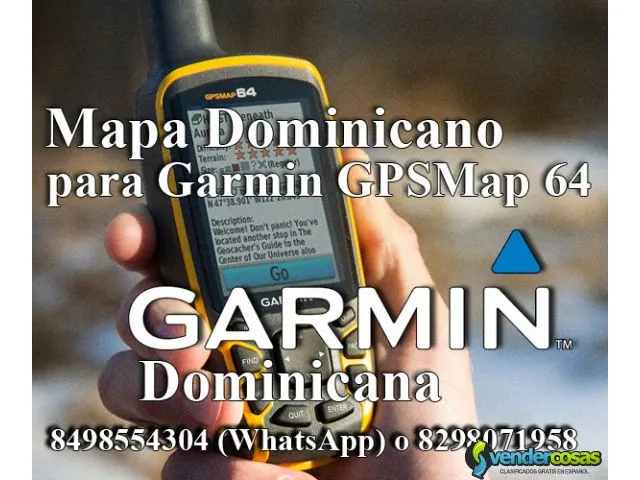 Gps mapa dominicano para garmin gpsmap 64 1