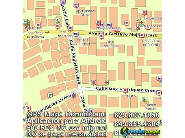  gps mapa santo domingo,bavaro,santiago…el pais entero.ver.4.7 2