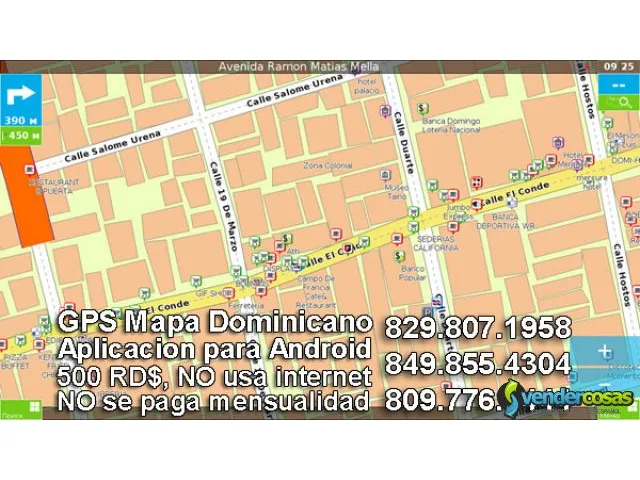  gps para vehiculos, mapas dominicanas actualizadas. ver. 4.6 3