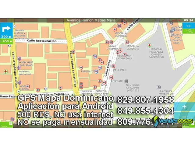  gps para vehiculos, mapas dominicanas actualizadas. ver. 4.6 4