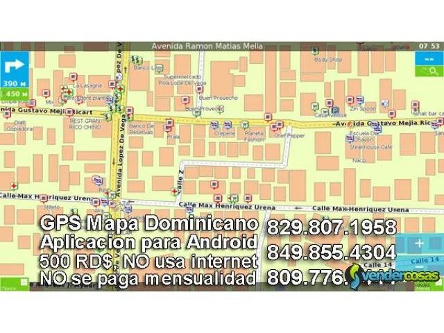  gps para vehiculos, mapas dominicanas actualizadas. ver. 4.6 5