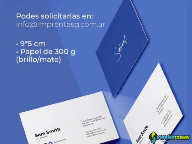 Impresion De Tarjetas Comerciales - San Miguel, Buenos Aires - Vender Cosas_id25542-2