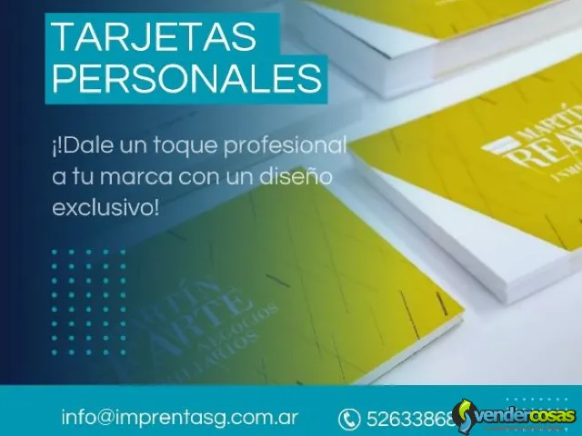 Impresion de Tarjetas Personales de Presentación - San Miguel, Buenos Aires - Vender Cosas_id25810-1