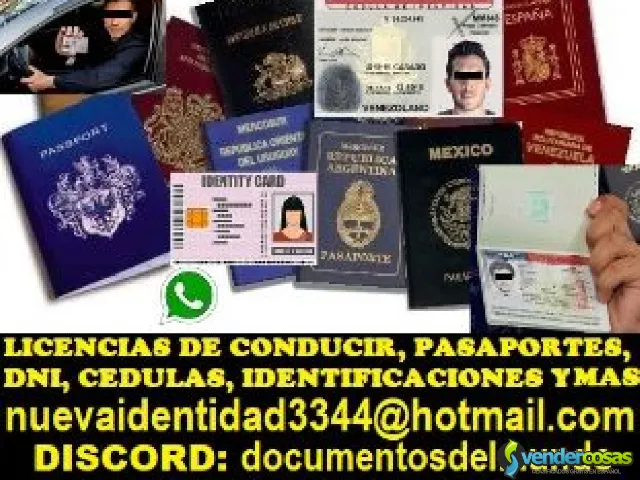 LICENCIA DE CONDUCIR DNI PASAPORTES DEL MUNDO - Madrona, Castilla y León - Vender Cosas_id25522-1