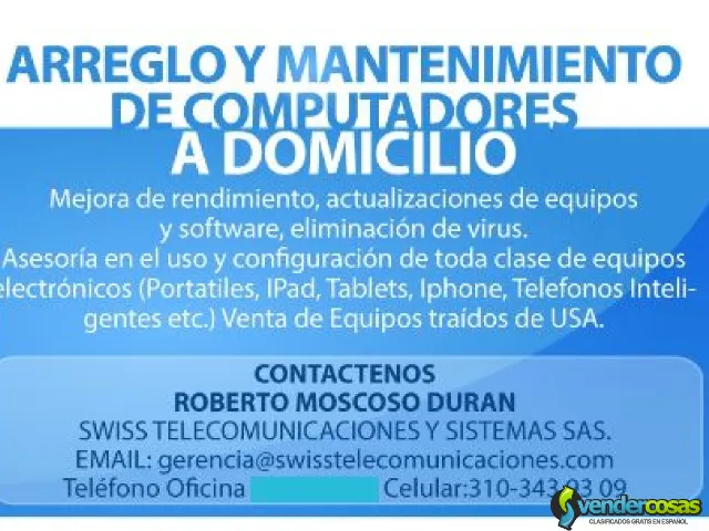 Mantenimiento de Computadores  Domicilio Chía, Bogotá - Chia, Cundinamarca - Vender Cosas_id24724-1