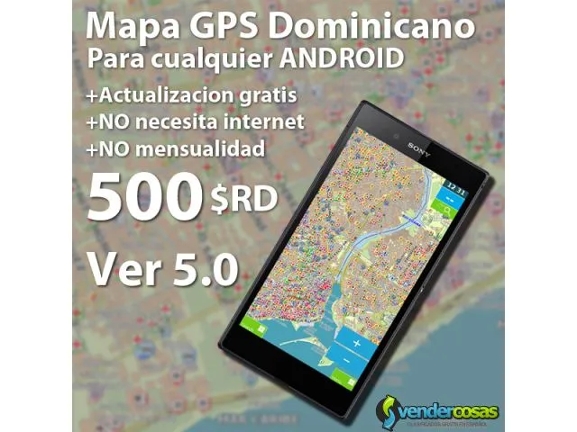 Mapa gps de republica dominicana (aplicacion gps con mapa dominicano). ver. 5.0 1