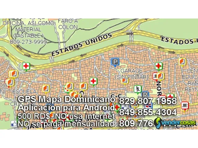 Mapa gps de republica dominicana (aplicacion gps con mapa dominicano). ver. 5.0 2
