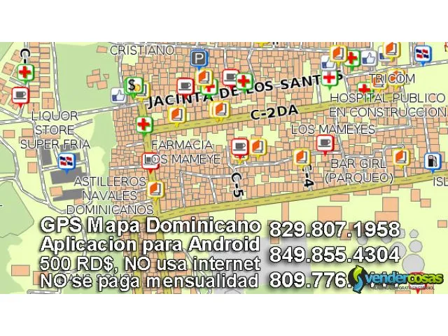 Mapa gps de republica dominicana (aplicacion gps con mapa dominicano). ver. 5.0 3