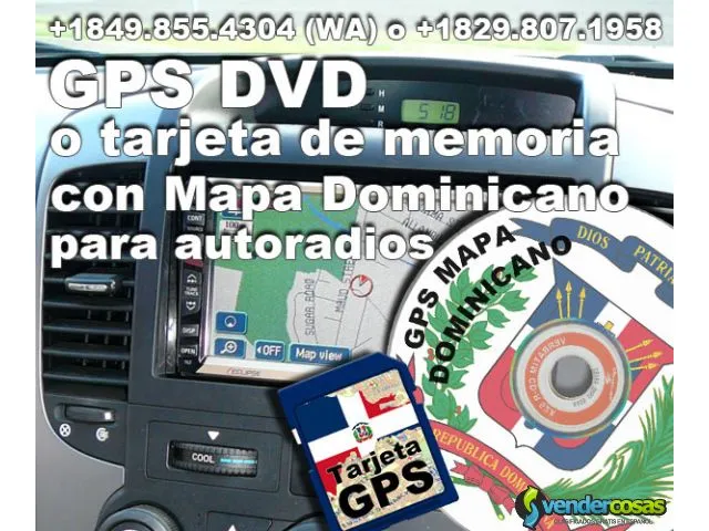 Memoria gps con mapa dominicano para autoradio 1