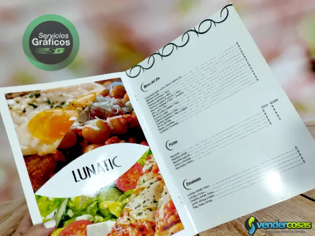 Menu Carta Para Comercio - San Miguel, Buenos Aires - Vender Cosas_id25292-1