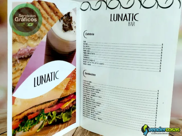 Menu Carta Para Comercio - San Miguel, Buenos Aires - Vender Cosas_id25292-2