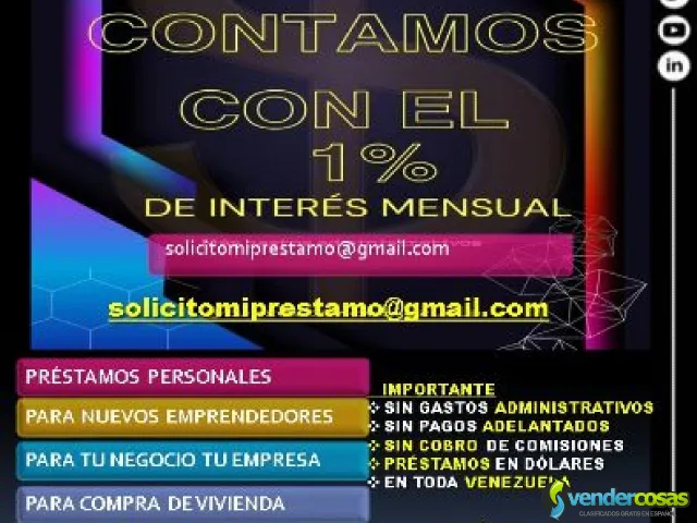 Préstamos personales en Venezuela - Caracas, Portuguesa - Vender Cosas_id25415-2