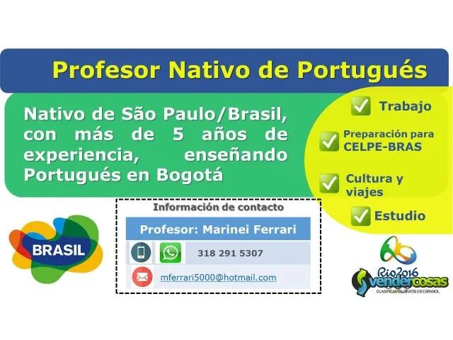 Profesor de portugués de são paulo- brasil   1