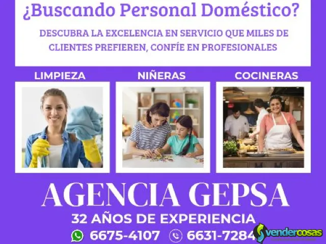 Servicio de Empleadas Domésticas, 32 años de experiencia - Ciudad de Guatemala - Vender Cosas_id25449-1