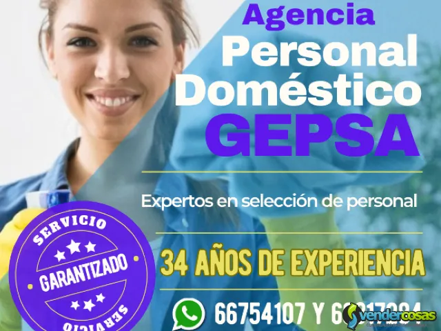 Servicio Doméstico Garantizado, Agencia GEPSA, 34 años - Guatemala - Vender Cosas_id26037-1