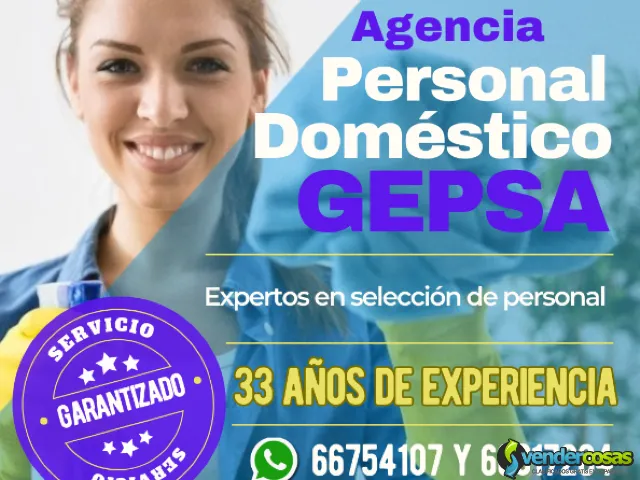 ¿Sin Empleada en su Hogar? Agencia GEPSA, 33 años - Ciudad de Guatemala - Vender Cosas_id25817-1
