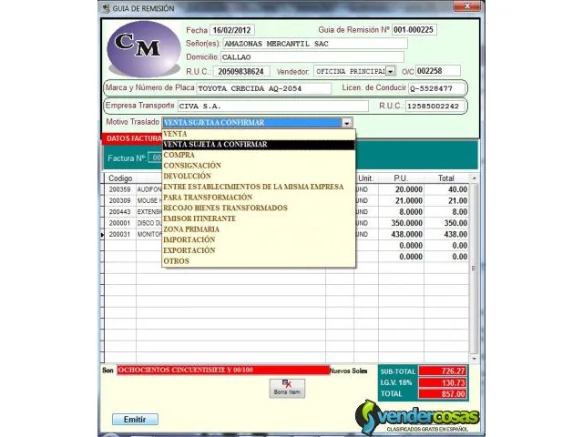 Software/sistema de facturacion basico adaptable p/emp.,negocios 8