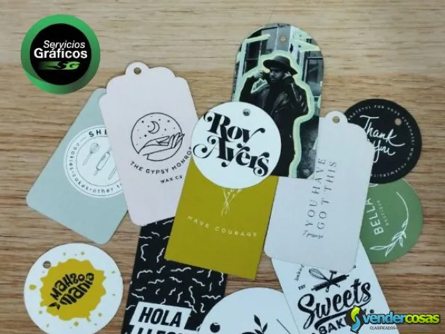 Tags Colgantes Personalizados para tu Marca - San Miguel, Buenos Aires - Vender Cosas_id25525-1