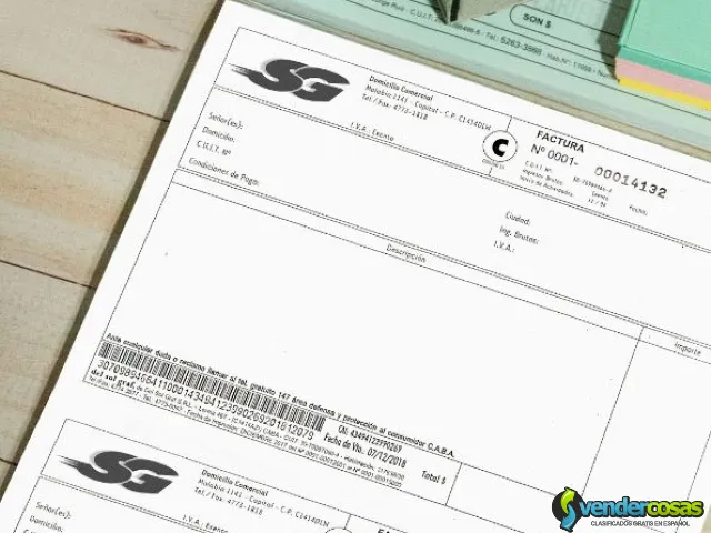 Talonarios Personalizados de Facturas, Remitos  - San Miguel, Buenos Aires - Vender Cosas_id25835-3