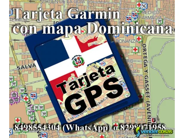 Tarjeta garmin con mapa dominicano 1