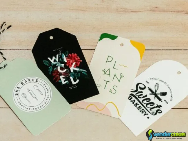 Tarjetas Colgantes Hand Tags Personalizados - San Miguel, Buenos Aires - Vender Cosas_id25688-2