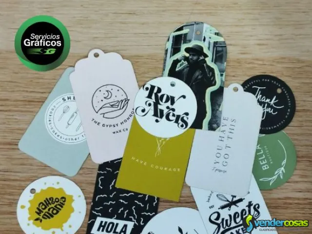 Tarjetas Colgantes Para Ropa Hang Tags - San Miguel, Buenos Aires - Vender Cosas_id25346-1