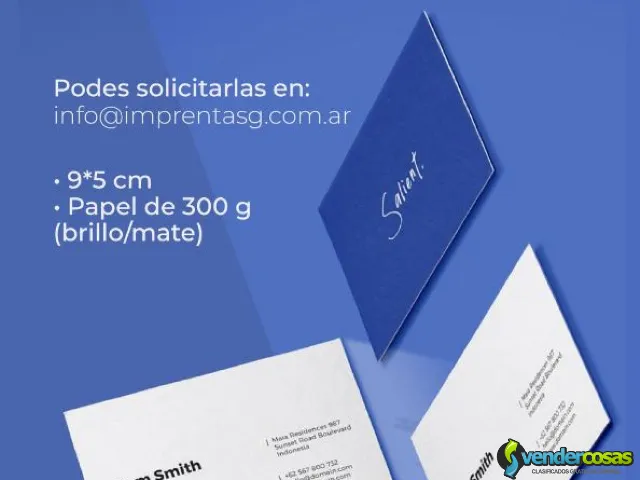 Tarjetas de Presentación Personales Profesionales  - San Miguel, Buenos Aires - Vender Cosas_id25631-2
