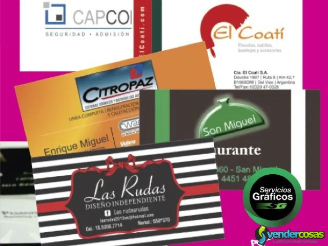 Tarjetas de Presentación –  Tarjetas de visita - San Miguel, Buenos Aires - Vender Cosas_id25513-2
