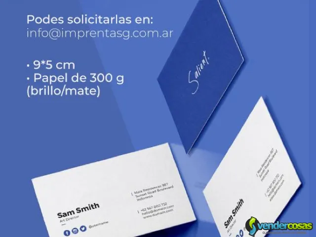 Tarjetas de visitas profesionales personalizadas - San Miguel  - Vender Cosas_id25649-1