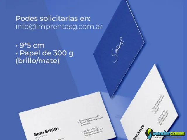 Tarjetas personales para profesionales empresas - San Miguel, Buenos Aires - Vender Cosas_id25691-2