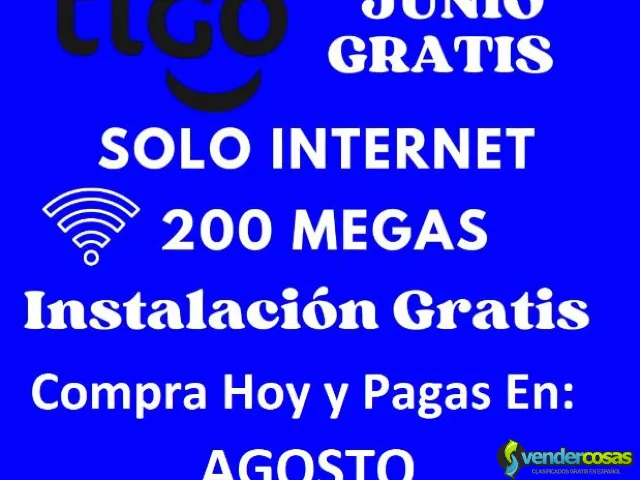 Tigo internet 200 megas paga en agosto  - Piedecuesta, Santander - Vender Cosas_id25700-1