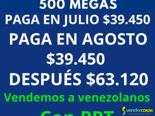 Tigo internet 500 megas $63.120 paga en julio  - Piedecuesta, Santander - Vender Cosas_id25666-1