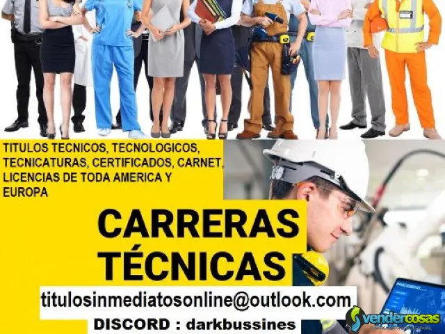 TITULOS TECNICOS CERTIFICADOS Y LICENCIAS - Marines, Valencia - Vender Cosas_id25819-1
