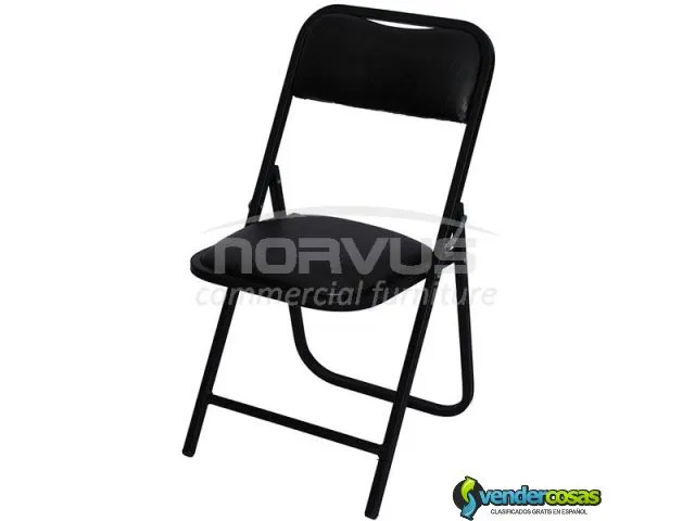Vendo sillas acojinadas plegables 1