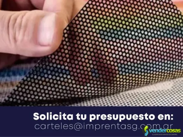 Vinilo Microperforado para Vidrieras y Ventanas - San Miguel - Vender Cosas_id25907-2